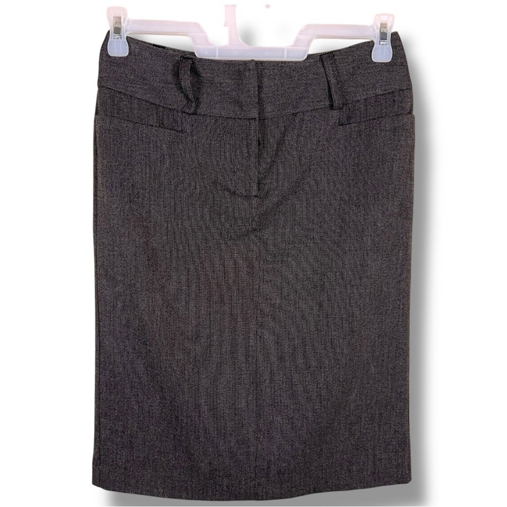 Size 4 Apt 9 Dark Grey Pencil Skirt Academia Classic Retro Lined Zip Closure